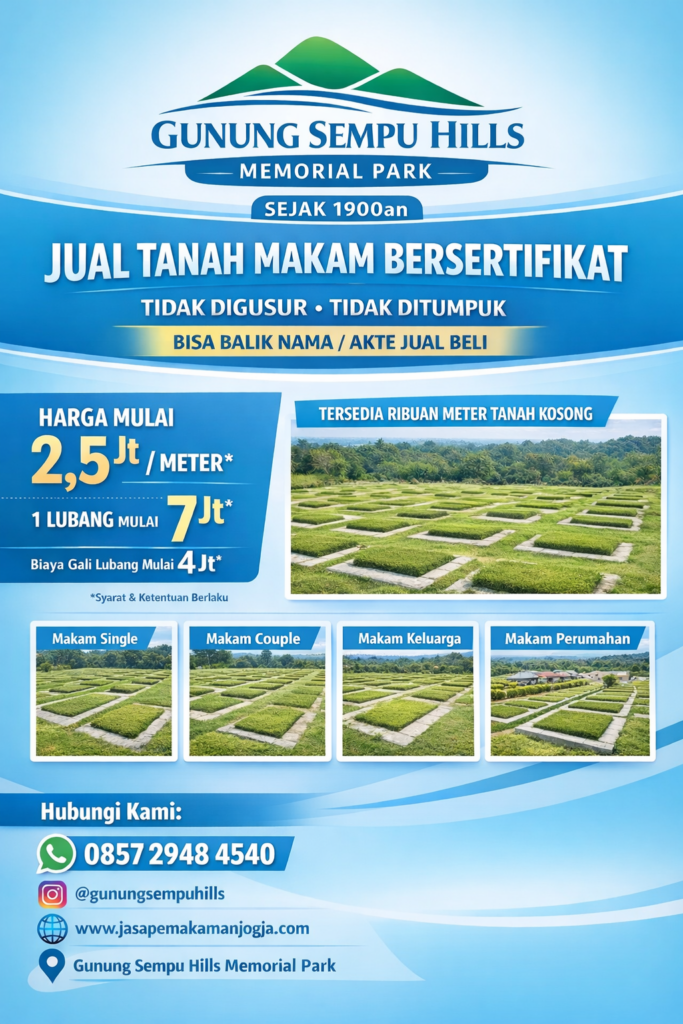 asa pemakaman jogja gunung sempu hills memorial par